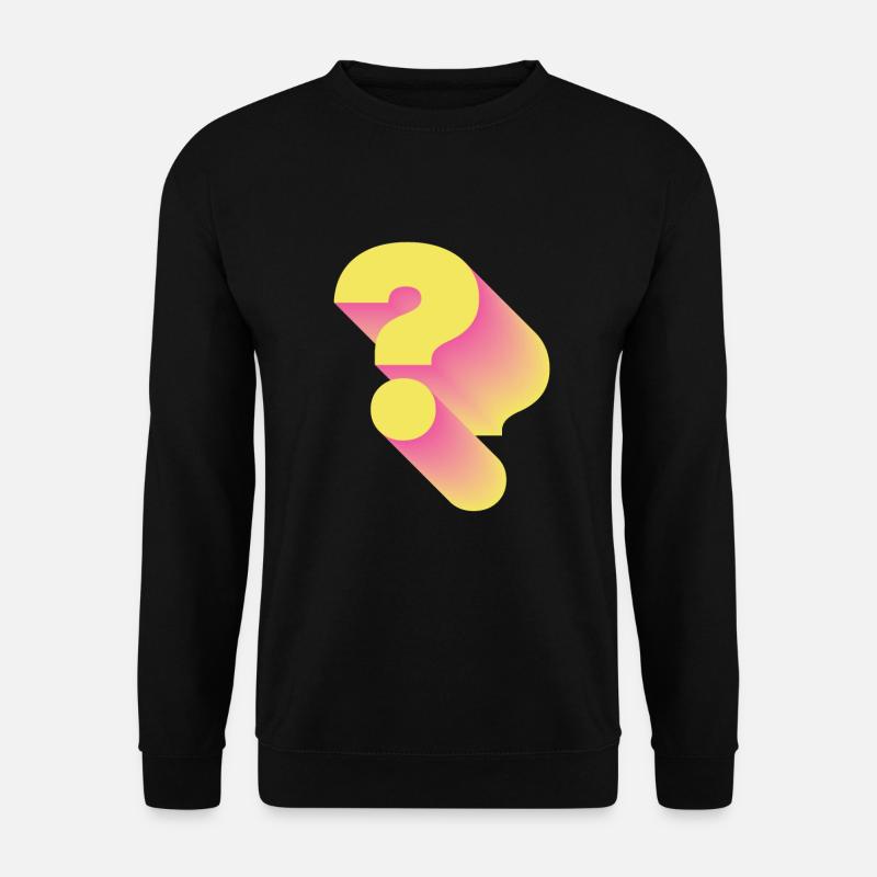Retro Question Mark Punctuation - Unisex Sweatshirt - black