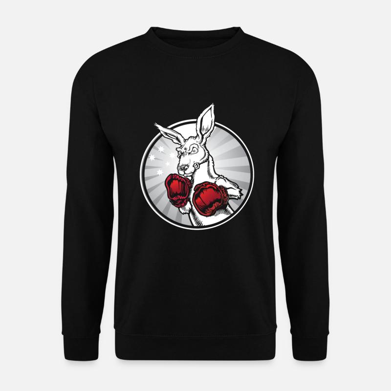 Känguru Boxen Kängurus - Unisex Pullover - Schwarz