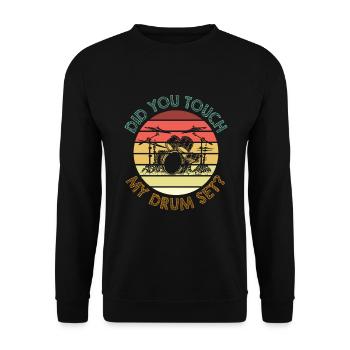 Touch My Drum Set Drums - Sweat-shirt Unisexe - noir - Devant - Alina (178cm) & Michal (187cm)