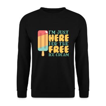 Ice Cream For Breakfast Eiscreme Eis - Unisex Pullover - Schwarz - Vorne - Alina (178cm) & Michal (187cm)