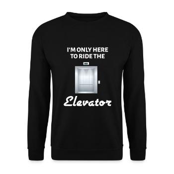 RIde The Elevator Aufzug Lift Fahrstuhl - Unisex Sweatshirt - black - Front - Alina (178cm) & Michal (187cm)