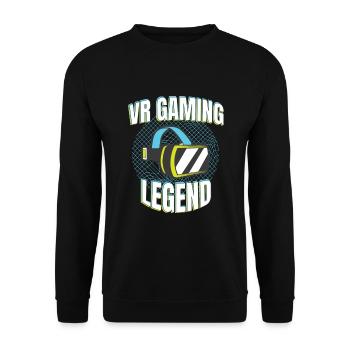 VR Gaming Legend Games - Unisex Pullover - Schwarz - Vorne - Alina (178cm) & Michal (187cm)