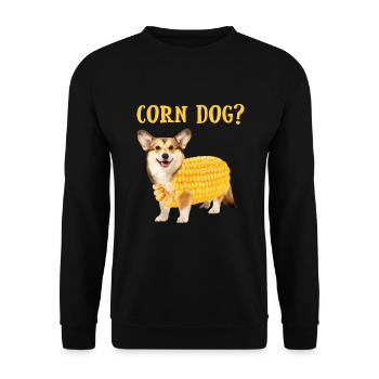 Corn Dog Corgi Hund Corn Dog - Sweat-shirt Unisexe - noir - Devant - Alina (178cm) & Michal (187cm)