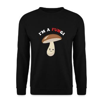 IM A Fungi Mushrooms Mushroom - Unisex Sweatshirt - black - Front - Alina (178cm) & Michal (187cm)