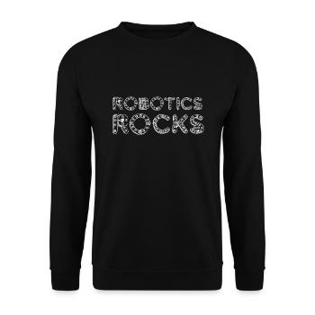Robotics Rocks Roboter Robotik Ingenieur - Unisex Pullover - Schwarz - Vorne - Alina (178cm) & Michal (187cm)