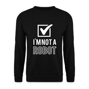 IM Not A Robot Robotik Ingenieur - Unisex Pullover - Schwarz - Vorne - Alina (178cm) & Michal (187cm)