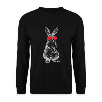 Lunettes de soleil lapin de Pâques Enfants de Pâques - Sweat-shirt Unisexe - noir - Devant - Alina (178cm) & Michal (187cm)