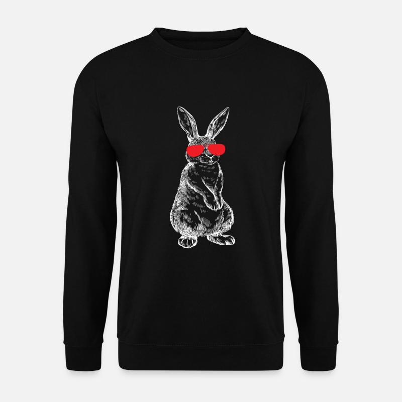 Osterhase Sonnenbrille Ostern Kinder - Unisex Pullover - Schwarz