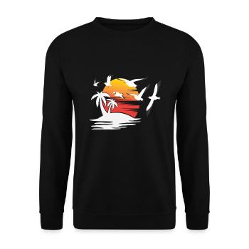 Mouette de l’île Mignon Oiseau Enfants - Sweat-shirt Unisexe - noir - Devant - Alina (178cm) & Michal (187cm)