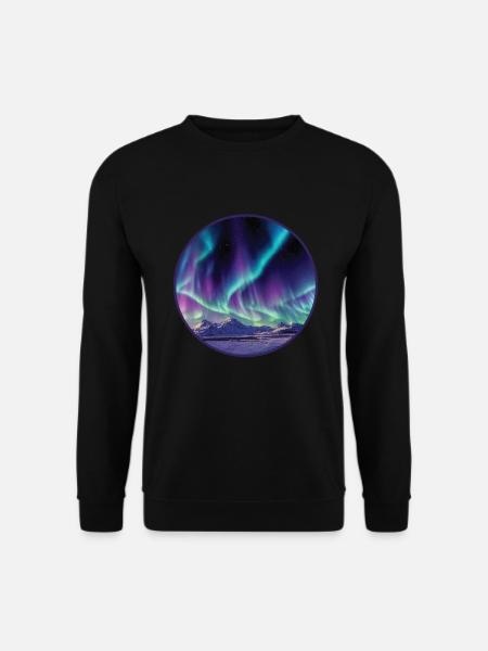 Nordlichter Polarlicht Aurora Borealis - Unisex Pullover - Schwarz