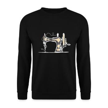 Couturière de machine à coudre couturière - Sweat-shirt Unisexe - noir - Devant - Alina (178cm) & Michal (187cm)