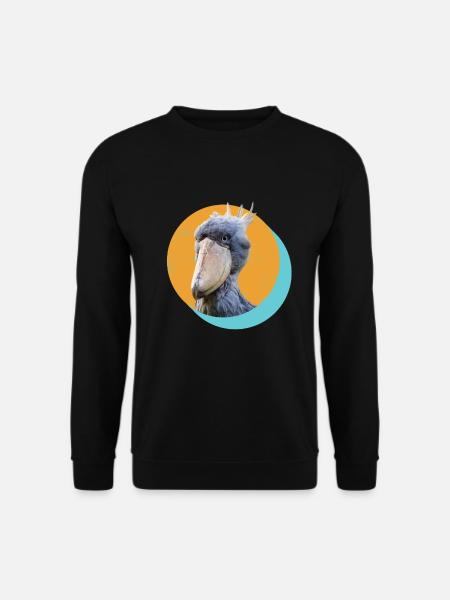 Shoebill Schuhschnabel Vogel Ornitologe - Unisex Pullover - Schwarz