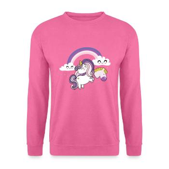 Einhorn Steckenpferd Hobbyhorsing - Unisex Pullover - Pink - Vorne
