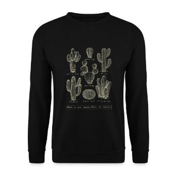 Cactus species cactus plant - Unisex Sweatshirt - black - Front - Alina (178cm) & Michal (187cm)