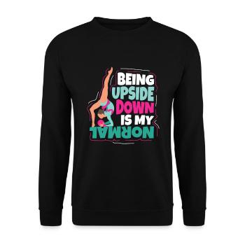 Being Upside Down Gymnastics Gymnastics - Unisex Sweatshirt - black - Front - Alina (178cm) & Michal (187cm)