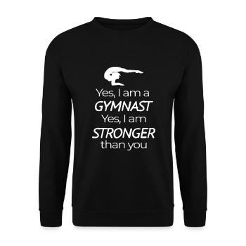 IM A Gymnast Gymnastics Gymnastics Turner - Unisex Sweatshirt - black - Front - Alina (178cm) & Michal (187cm)