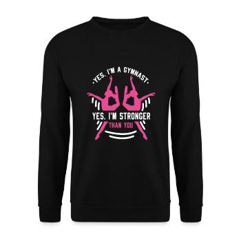 IM A Gymnast Gymnastics Gymnastics Turner - Unisex Sweatshirt - black - Front - Alina (178cm) & Michal (187cm)