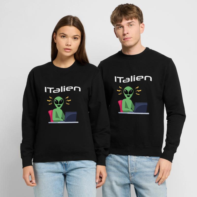ITalien Alien Informatiker Hacker Coder Sweat-shirt Unisexe