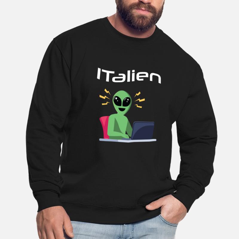 ITalien Alien Informatiker Hacker Coder Sweat-shirt Unisexe