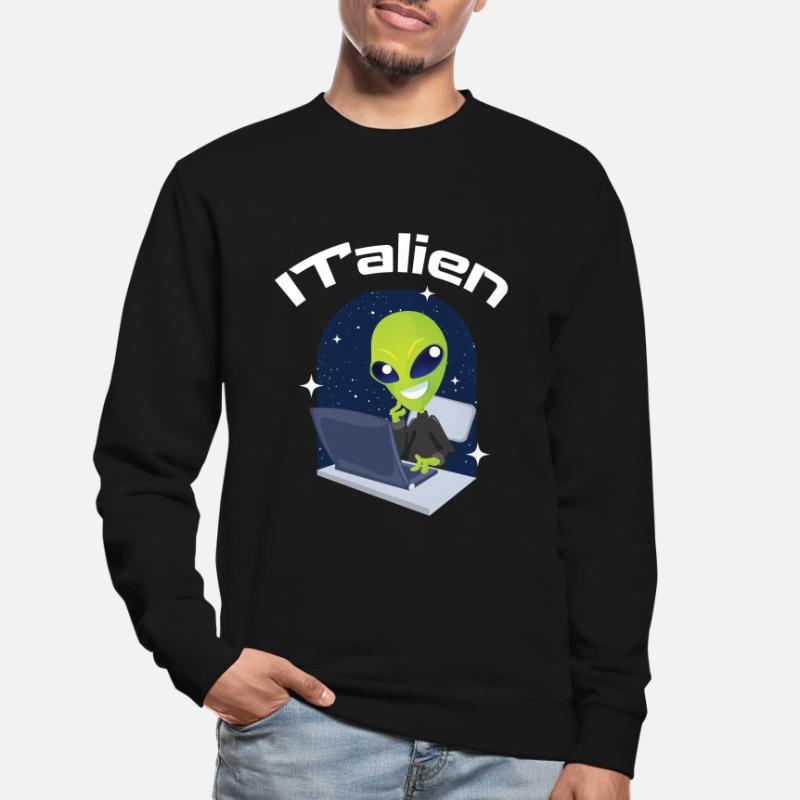 ITalien Alien Informatiker Hacker Coder Sweat-shirt Unisexe