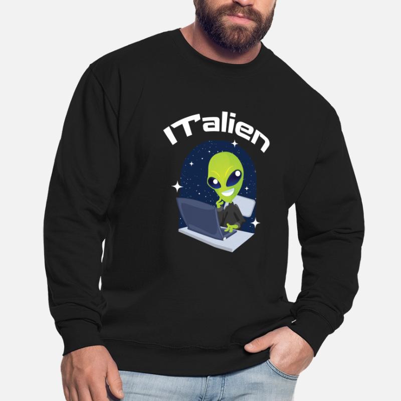 ITalien Alien Informatiker Hacker Coder Sweat-shirt Unisexe