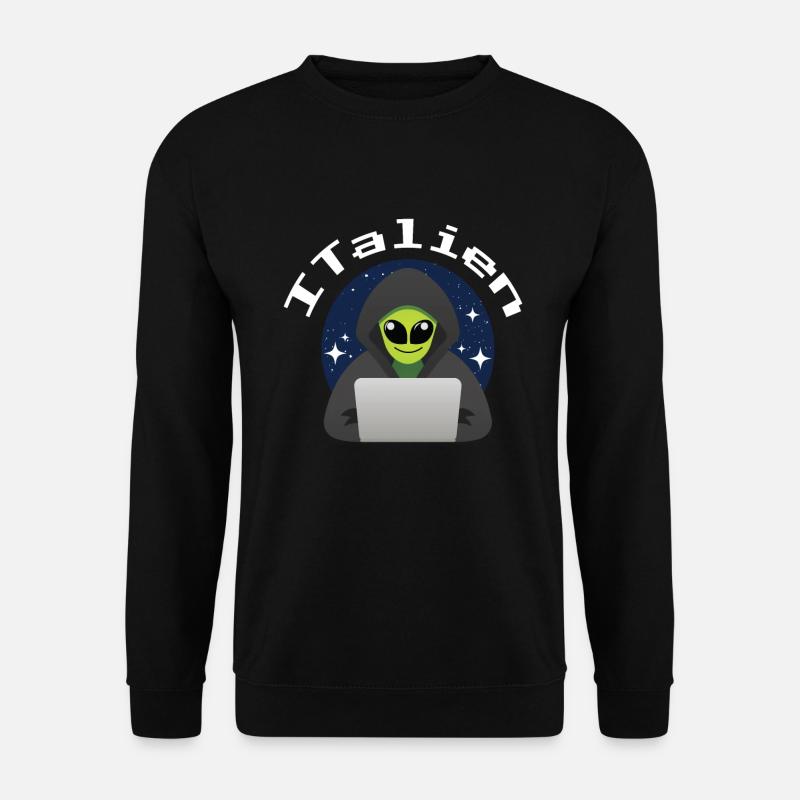 ITalien Alien Informatiker Hacker Coder - Unisex Pullover - Schwarz