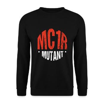 MC1R Mutant Rothaarig Rote Haare - Unisex Pullover - Schwarz - Vorne - Alina (178cm) & Michal (187cm)