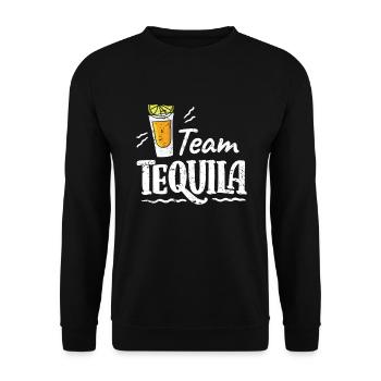 Team Tequila Alkohol Party - Unisex Pullover - Schwarz - Vorne - Alina (178cm) & Michal (187cm)