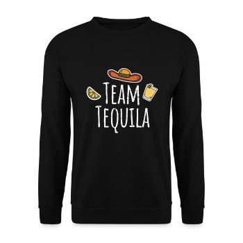 Team Tequila Alkohol Party - Unisex Pullover - Schwarz - Vorne - Alina (178cm) & Michal (187cm)