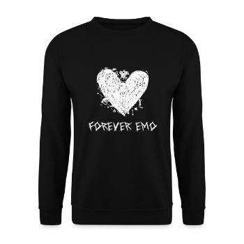 Forever Emo Emotional - Unisex Sweatshirt - black - Front - Alina (178cm) & Michal (187cm)