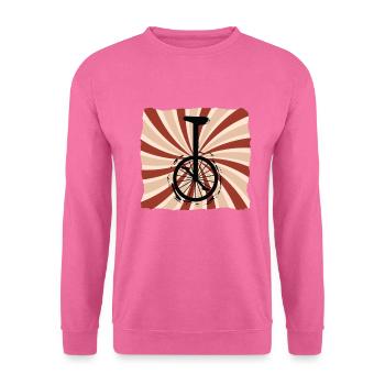 Einrad Rétro Unicycle - Sweat-shirt Unisexe - rose - Devant
