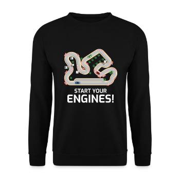 Start Your Engines! Play Carpet game - Unisex Sweatshirt - black - Front - Alina (178cm) & Michal (187cm)