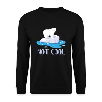 Not Cool Polar Bear Bears Animal Welfare - Unisex Sweatshirt - black - Front - Alina (178cm) & Michal (187cm)