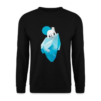 Eisbären Eisberg Bären Tierschutz - Unisex Pullover - Schwarz - Vorne - Alina (178cm) & Michal (187cm)