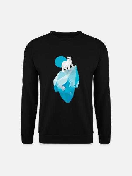Eisbären Eisberg Bären Tierschutz - Unisex Pullover - Schwarz