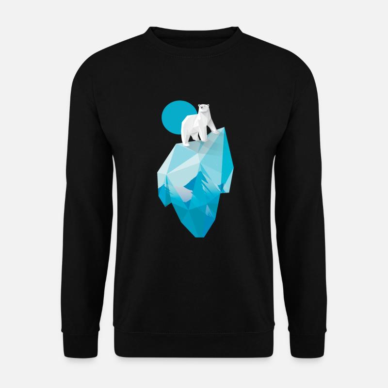 Eisbären Eisberg Bären Tierschutz - Unisex Pullover - Schwarz