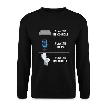 Jouer à des jeux de jeux - Sweat-shirt Unisexe - noir - Devant - Alina (178cm) & Michal (187cm)