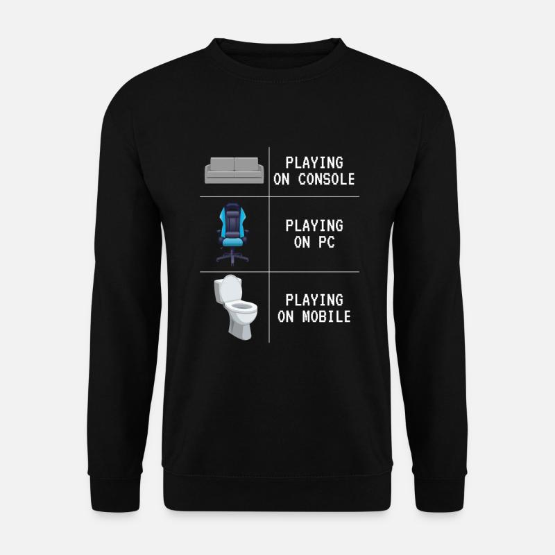 Playing On Gaming Games - Unisex Sweatshirt - black