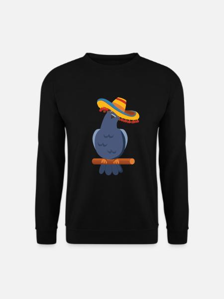 Mexico Hut Taube Tauben Lustig - Unisex Pullover - Schwarz