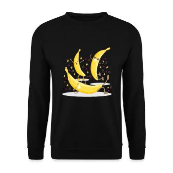 Party Bananas Banana Fruit Fruits - Unisex Sweatshirt - black - Front - Alina (178cm) & Michal (187cm)