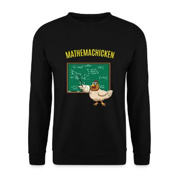 Math Math Math Chicken Math - Unisex Sweatshirt - black - Front - Alina (178cm) & Michal (187cm)