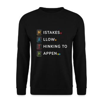 MATH Math School Mathematics - Unisex Sweatshirt - black - Front - Alina (178cm) & Michal (187cm)
