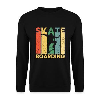 Skateur Planche à roulettes Skateur - Sweat-shirt Unisexe - noir - Devant - Alina (178cm) & Michal (187cm)