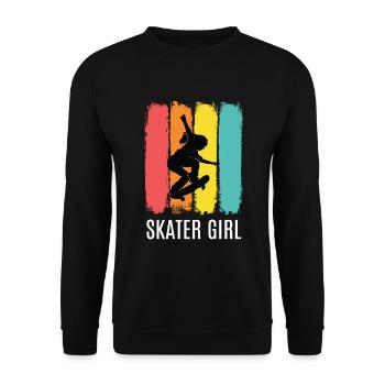 Skater Girl Skateboard Skater - Sweat-shirt Unisexe - noir - Devant - Alina (178cm) & Michal (187cm)