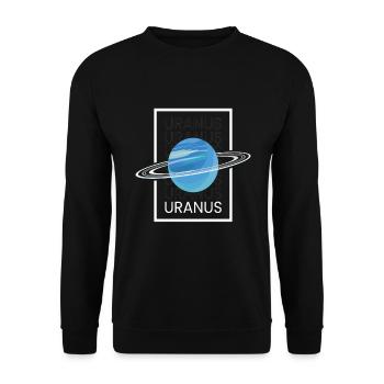 Système solaire spatial de la planète Uranus - Sweat-shirt Unisexe - noir - Devant - Alina (178cm) & Michal (187cm)