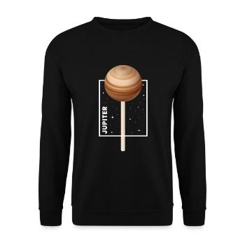 Jupiter Lollipop Planète Espace - Sweat-shirt Unisexe - noir - Devant - Alina (178cm) & Michal (187cm)