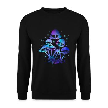 Psychedelic Fungi Festival EDM Music - Unisex Sweatshirt - black - Front - Alina (178cm) & Michal (187cm)