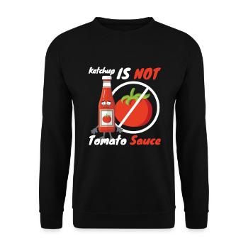 Le ketchup n’est pas de la sauce tomate Italie - Sweat-shirt Unisexe - noir - Devant - Alina (178cm) & Michal (187cm)