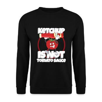Le ketchup n’est pas de la sauce tomate Italie - Sweat-shirt Unisexe - noir - Devant - Alina (178cm) & Michal (187cm)