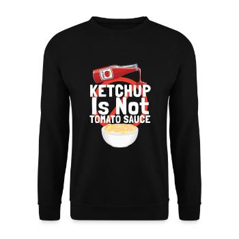 Le ketchup n’est pas de la sauce tomate Italie - Sweat-shirt Unisexe - noir - Devant - Alina (178cm) & Michal (187cm)
